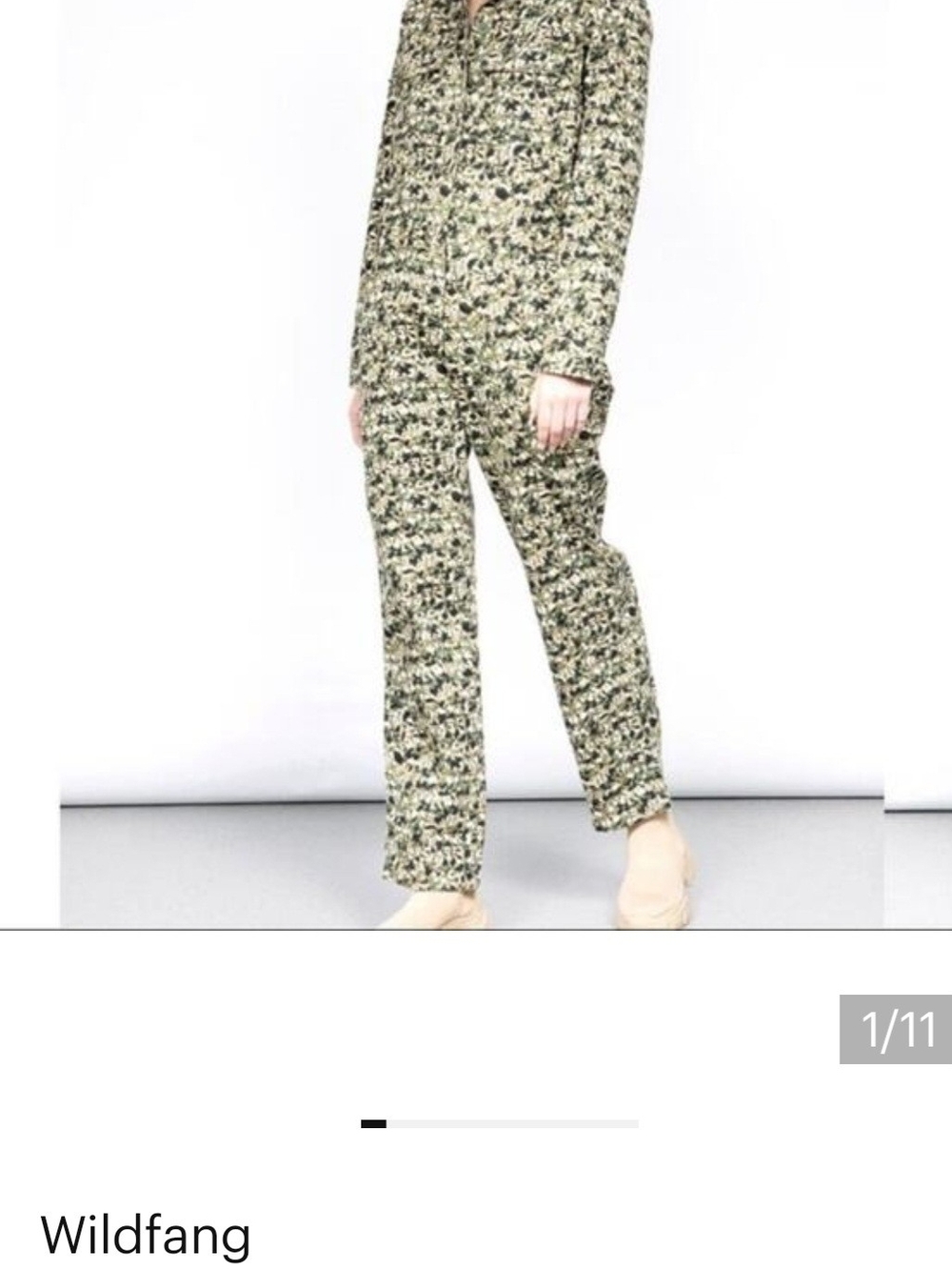 Wildfang + BP Green Patterned  Jumpsuit NWT 4X